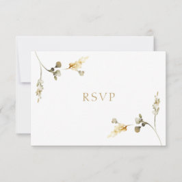 Cartão de RSVP de Casamento Elegante