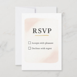 Cartão de RSVP de Casamento Minimalista Elegante –