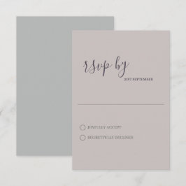 Cartão de RSVP de Casamento Minimalista Moderno