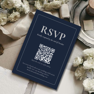 Cartão de RSVP de Casamento Moderno e Mal-humorado