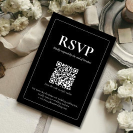 Cartão de RSVP de Casamento Moderno e Temperamenta