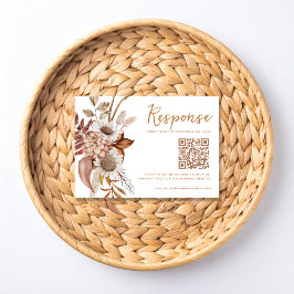 Cartão de RSVP de Casamento Rústico de Outono Apai