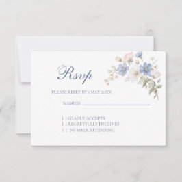 Cartão de RSVP de casamento Something Blue