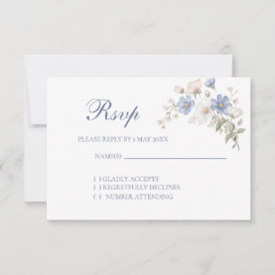 Cartão de RSVP de casamento Something Blue