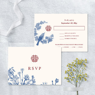 cartão de RSVP de escolha de comida de casamento c