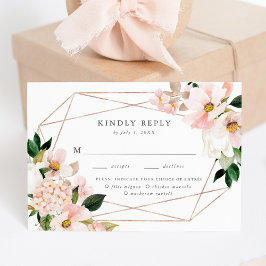Cartão de RSVP de Escolha de Refeição Floral Sprin