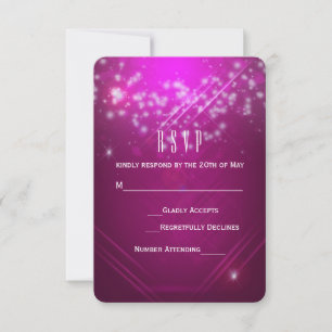 Cartão de RSVP de Festa com Vibração de Clube de B