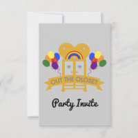 Cartão de RSVP de Festa de Saída do Armário Gay