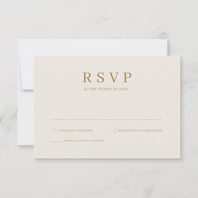 Cartão de RSVP de folhas de palmeira simples moder (Frente)