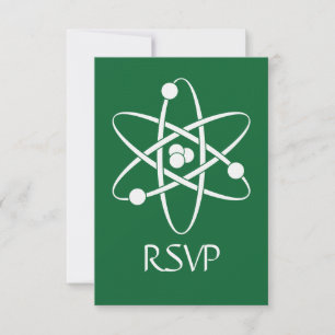 Cartão de RSVP de Forças Atraentes em Verde