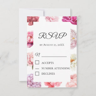 Cartão de RSVP de Letra Minimalista Escrita à Mã