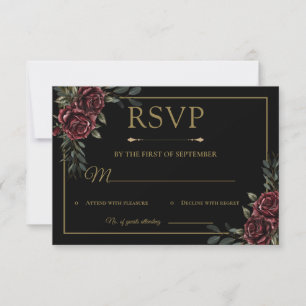 Cartão de RSVP de Luxo Mal-humorado
