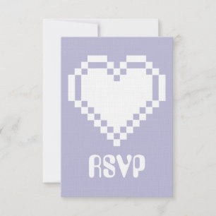 Cartão de RSVP de Modo Multijogador em Lavanda