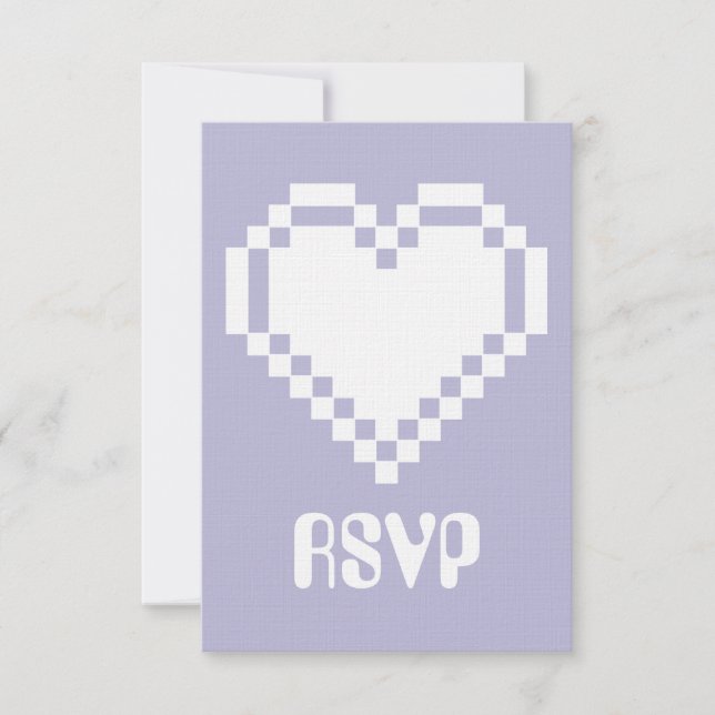 Cartão de RSVP de Modo Multijogador em Lavanda (Frente)
