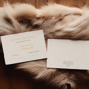 Cartão de RSVP de Natal Rustic Noel Elegante