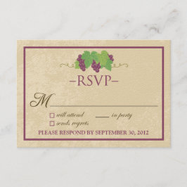 Cartão de RSVP de Vinhedo (Design de Pergaminho)