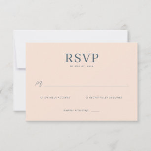 Cartão de RSVP Elegante Peach