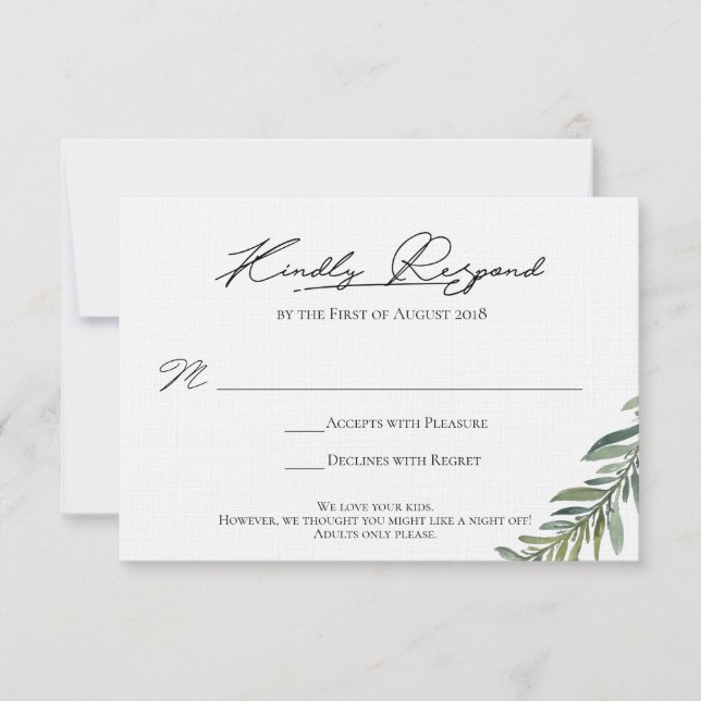 Cartão de RSVP Final para Candice (Frente)