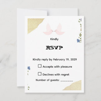Cartão de RSVP Floral Elegante