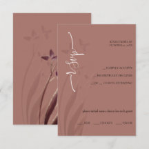 Cartão de RSVP Floral em Aquarela Selvagem e Manch