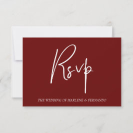 Cartão de RSVP Floral Minimalista