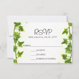 Cartão de RSVP - Green Ivy