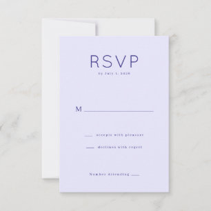 Cartão de RSVP Lavanda Elegante