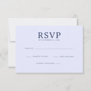 Cartão de RSVP Lavanda Elegante