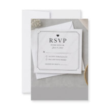 Cartão de RSVP Minimalista Moderno, Resposta de Ca