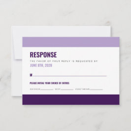 Cartão de RSVP Ousado e Colorido