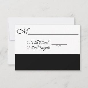 Cartão de RSVP para Convites de Casamento e Format