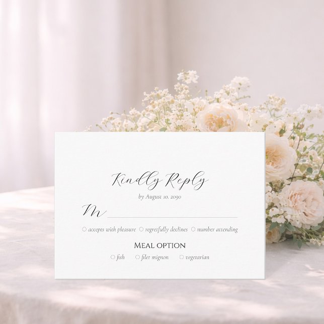 Cartão de RSVP Peonies in Bloom (Criador carregado)