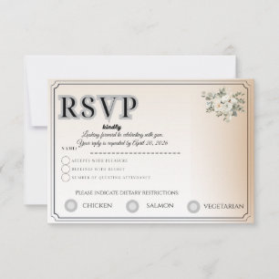 Cartão de RSVP Personalizável Controle a Presenç