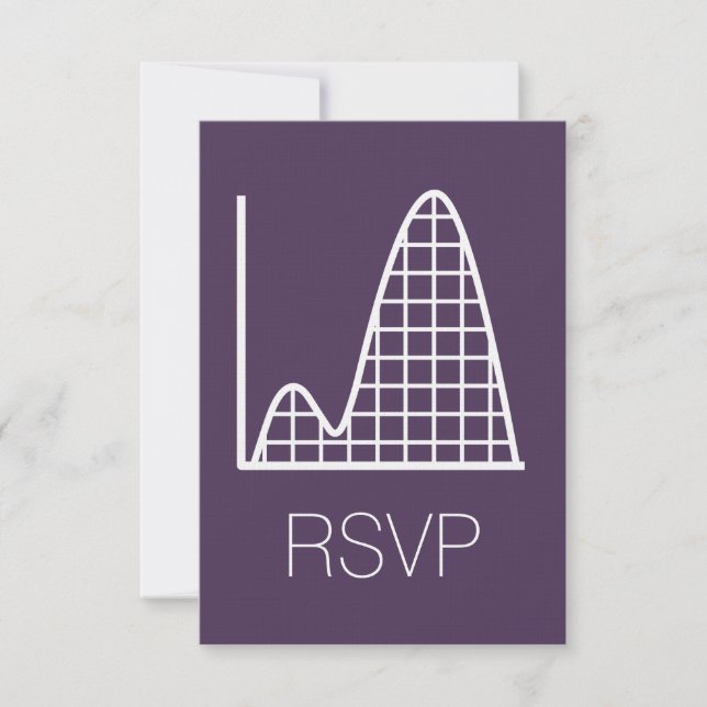Cartão de RSVP Roxo It Adds Up (Frente)