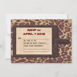 Cartão de RSVP Safari