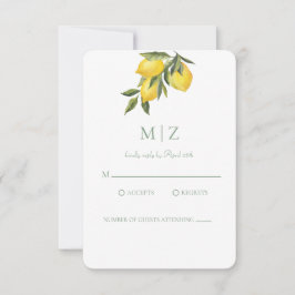 Cartão de RSVP Simple Chic Citrus