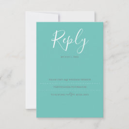 Cartão de RSVP Turquesa, Site de Casamento