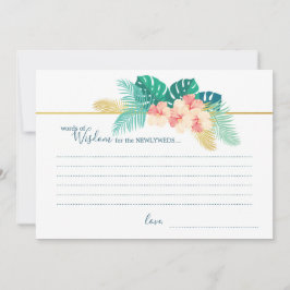 Cartão de Sabedoria de Casamento Elegante com Hibi