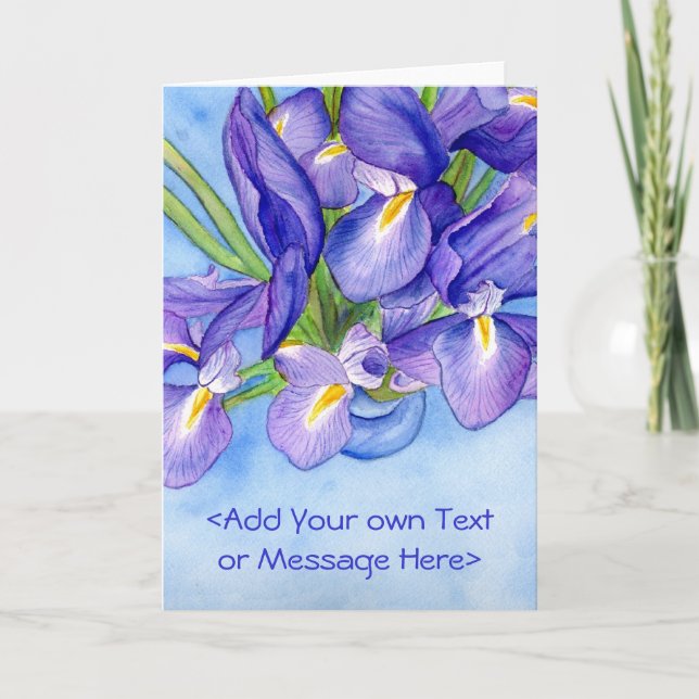 Cartão de Saída de Pintura "Iris Vase" (Frente)