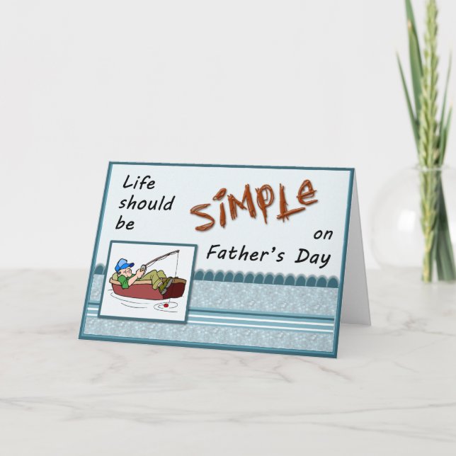 Cartão de Saída Engraçado de Pesca de Dia de os pa (Frente)