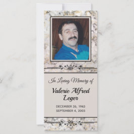 Cartão de Saída Memorial Personalizado Marbled