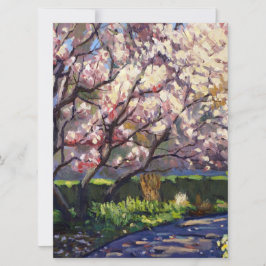 Cartão de Salvamento de Data de Macieiras em Flor