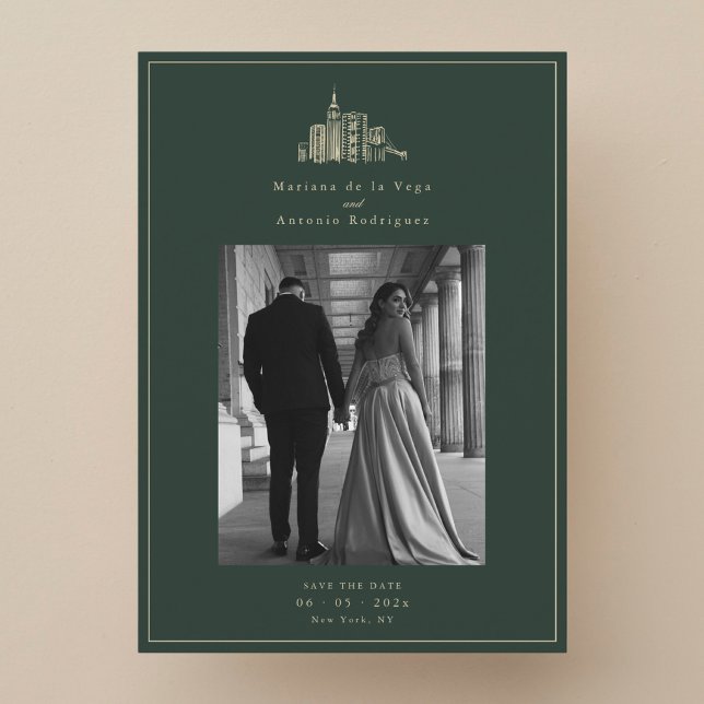 Cartão de Salvar a Data de Casamento com Foto da S (Criador carregado)