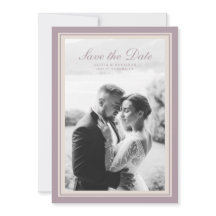 Cartão de Salvar a Data de Casamento com Foto em M