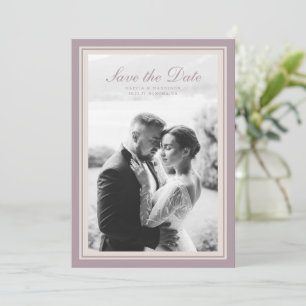 Cartão de Salvar a Data de Casamento com Foto em M