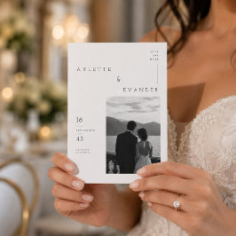Cartão de Salvar a Data de Casamento com Tipografi