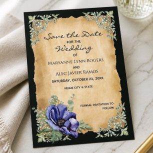 Cartão de Salvar a Data de Casamento Elegância Ate