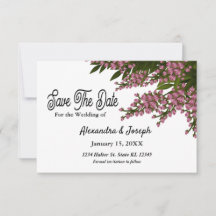 Cartão de Salvar a Data de Casamento em Aquarela F