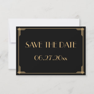 Cartão de Salvar a Data de Casamento Great Gatsby 