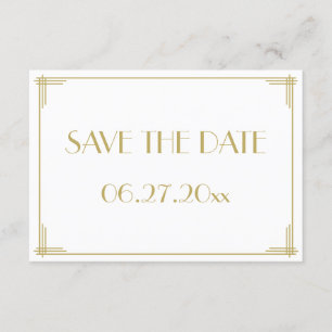 Cartão de Salvar a Data de Casamento Great Gatsby